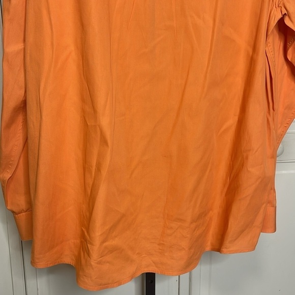 Cinch Men's Button-Down Western Dressy Shirt Solid Orange Size XL Collared - Picture 9 of 12